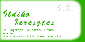 ildiko keresztes business card